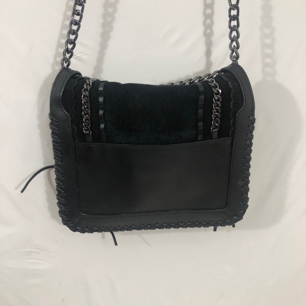 Zara Suede chain crossbody bag black - Picture 6 of 10